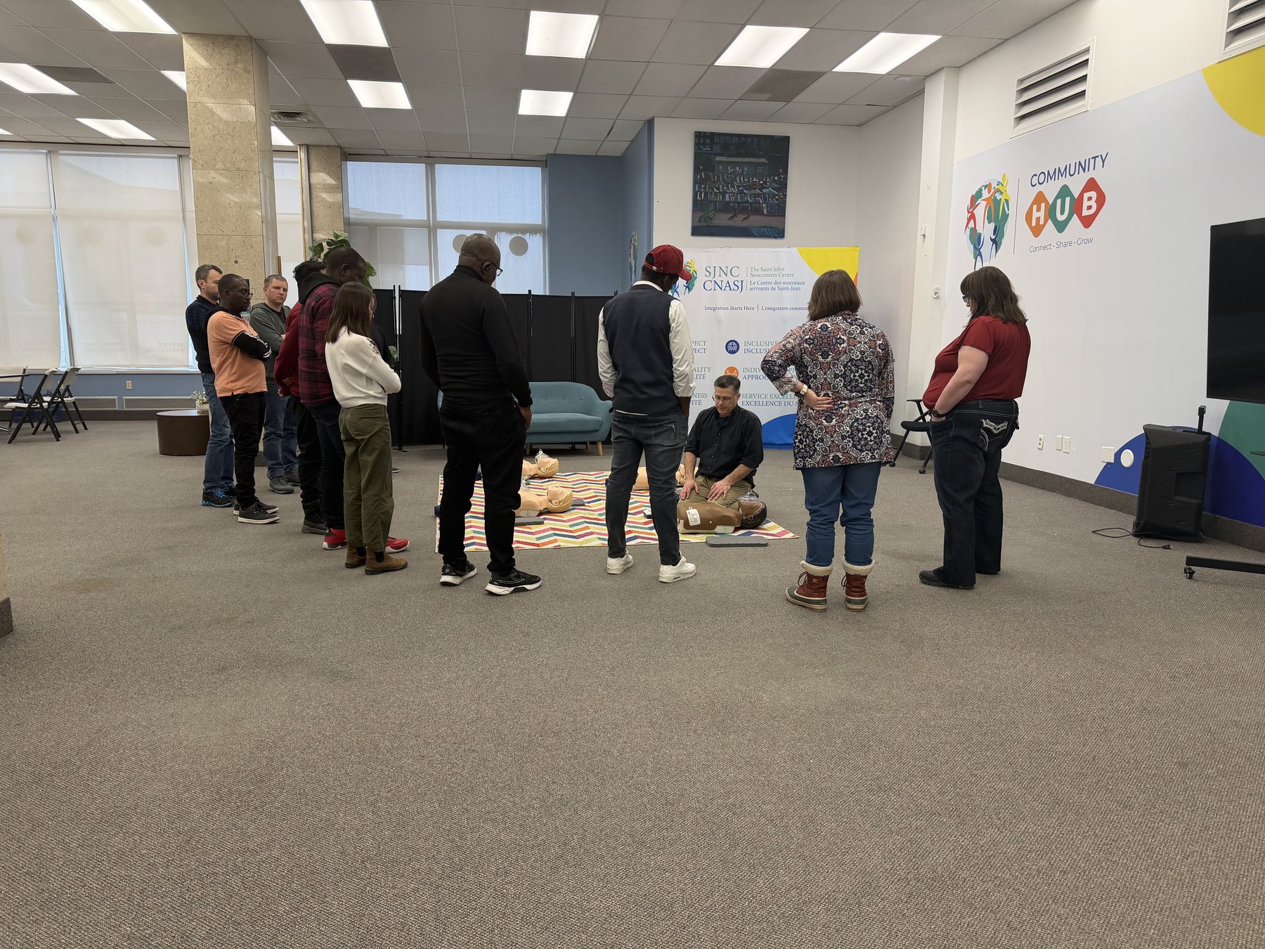 Classroom group during a training course